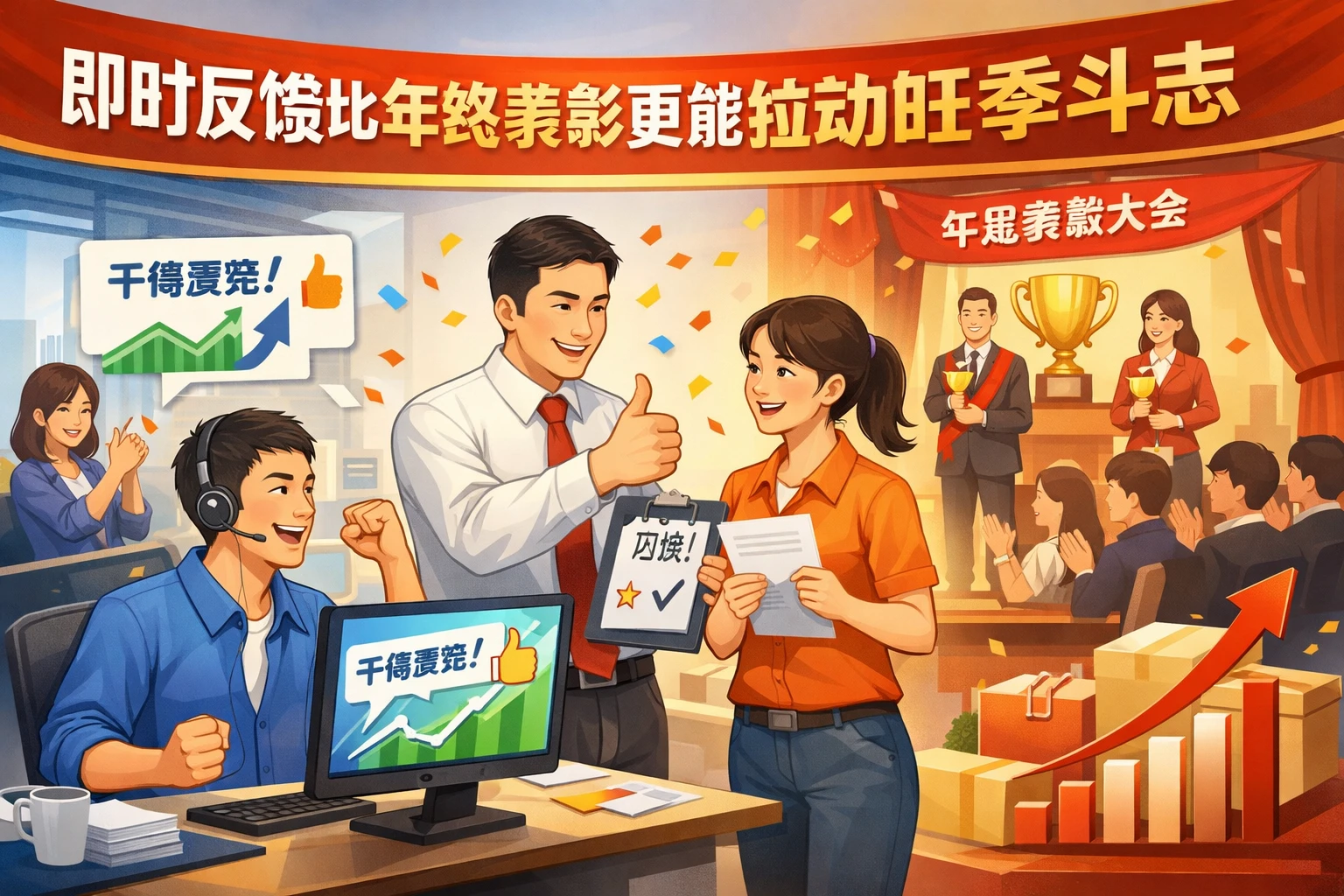 即时反馈比年终表彰更能拉动旺季斗志