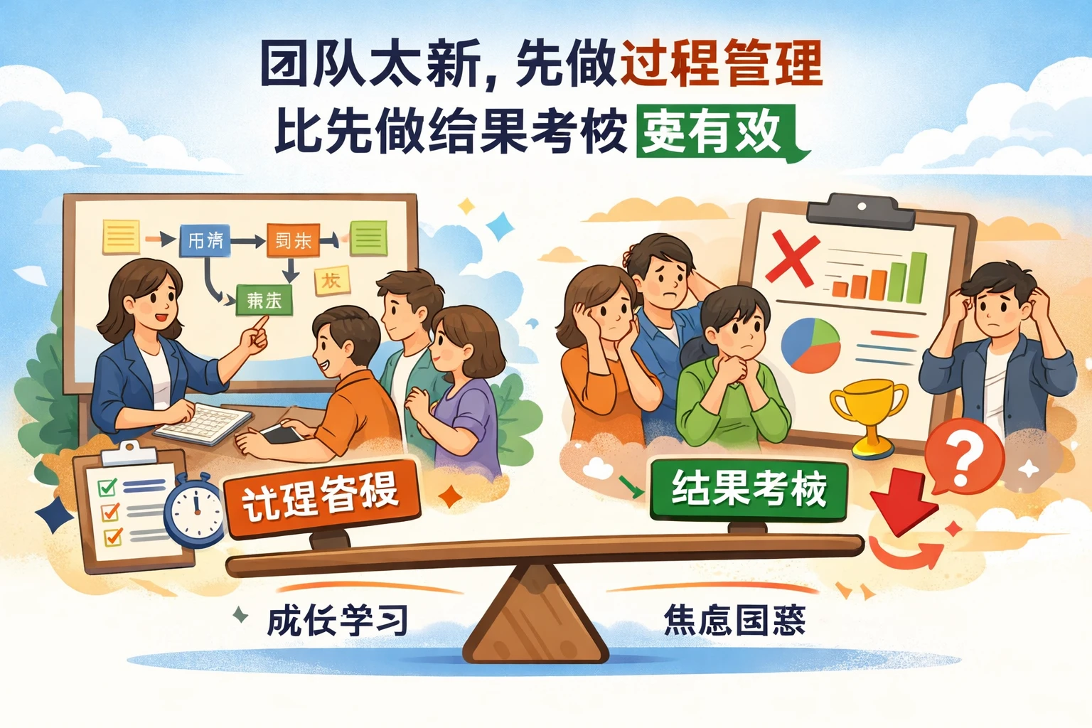 团队太新,先做过程管理比先做结果考核更有效