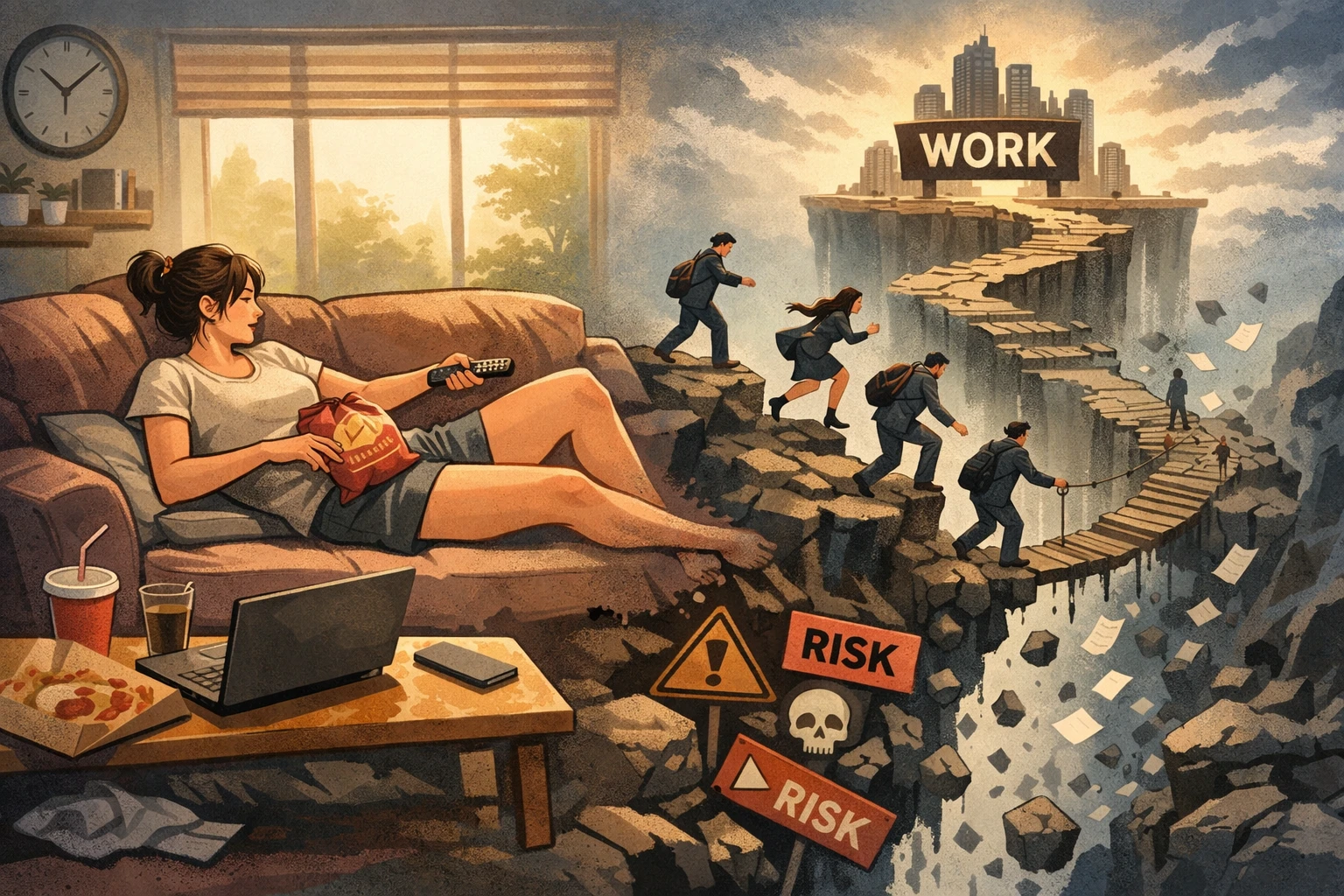 长期脱离工作状态，风险更高