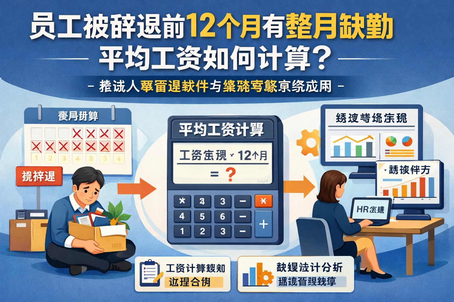 员工被辞退前12个月有整月缺勤，平均工资如何计算？兼谈人事管理软件与绩效考核系统应用