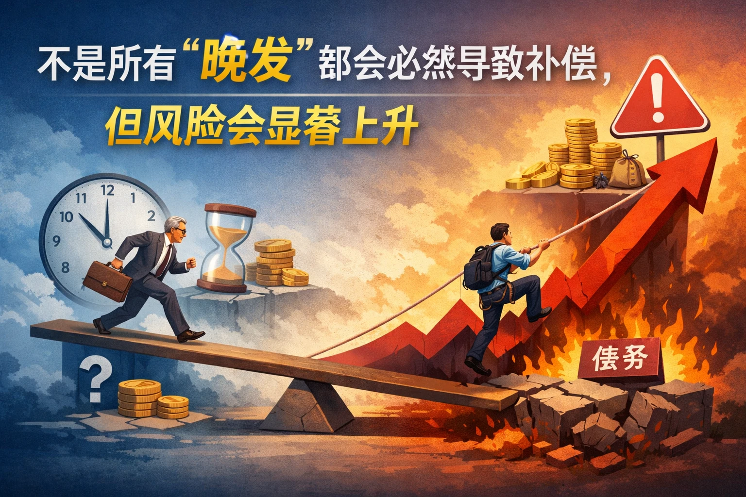 不是所有“晚发”都会必然导致补偿,但风险会显著上升