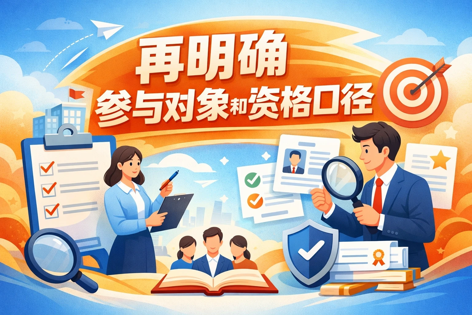 再明确参与对象和资格口径