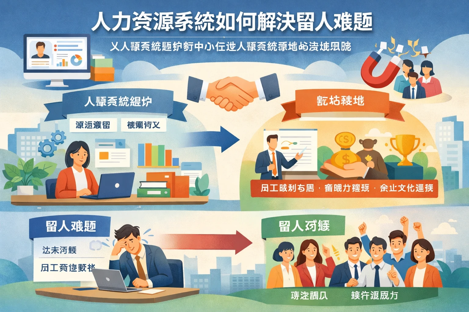 人力资源系统如何解决留人难题:从人事系统维护到中小企业人事系统落地的实战思路