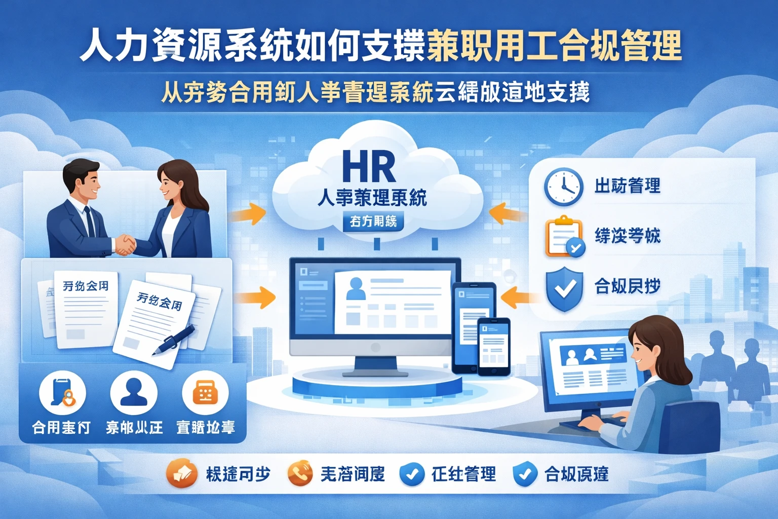 人力资源系统如何支撑兼职用工合规管理：从劳务合同到人事管理系统云端版落地实践