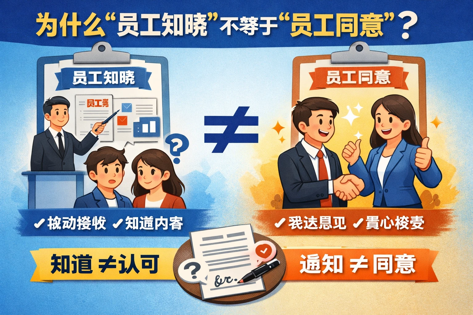为什么“员工知晓”不等于“员工同意”