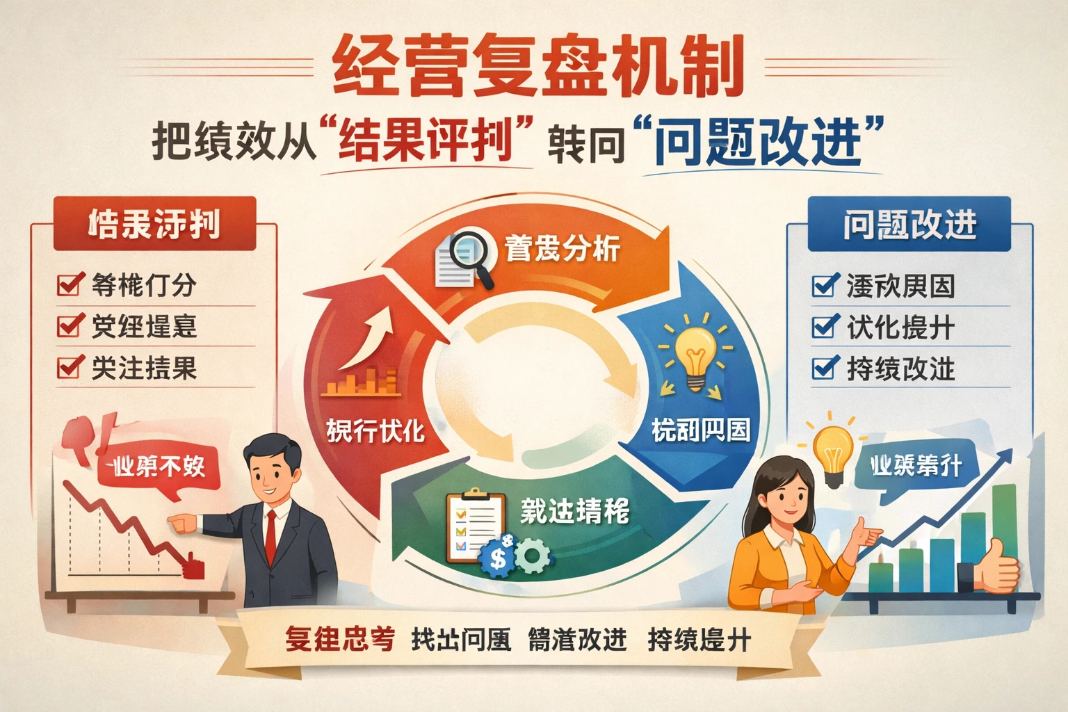 2. 经营复盘机制，把绩效从“结果评判”转向“问题改进”