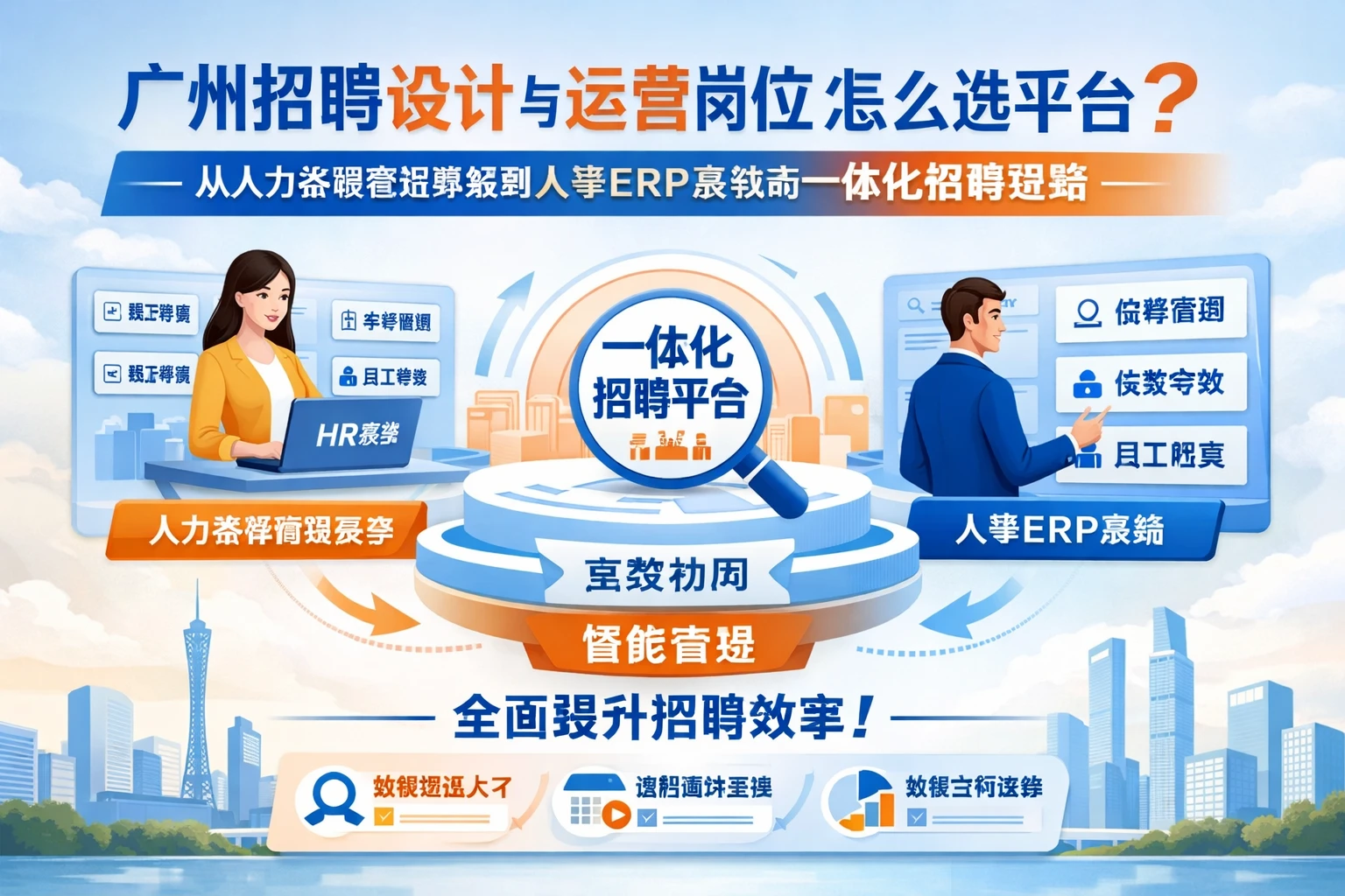广州招聘设计与运营岗位怎么选平台？从人力资源管理系统到人事ERP系统的一体化招聘思路