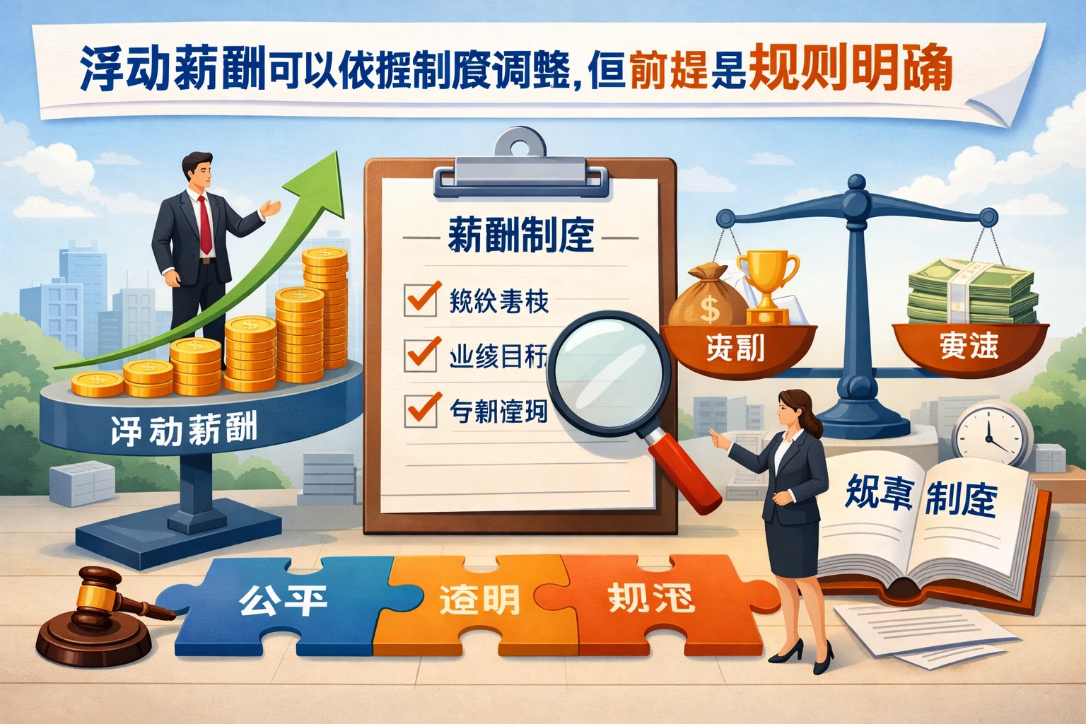 2. 浮动薪酬可以依据制度调整，但前提是规则明确