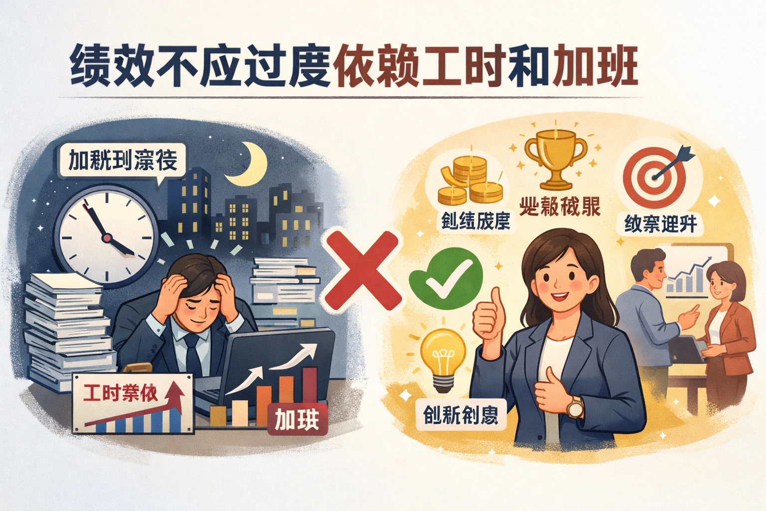 绩效不应过度依赖工时和加班