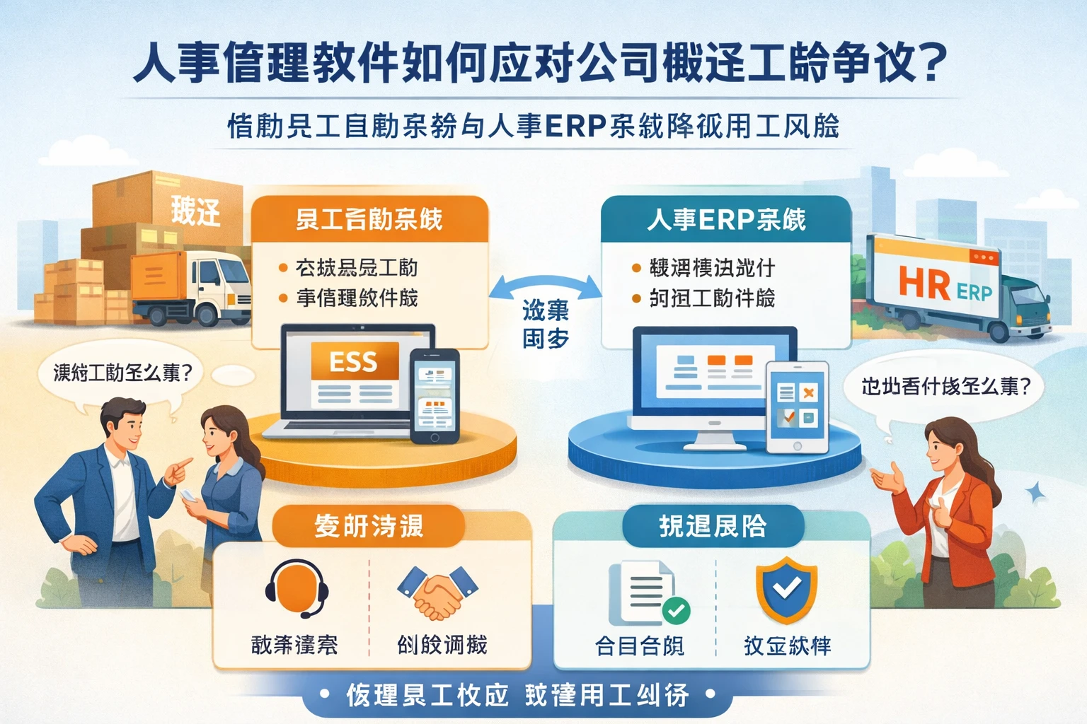 人事管理软件如何应对公司搬迁工龄争议：借助员工自助系统与人事ERP系统降低用工风险