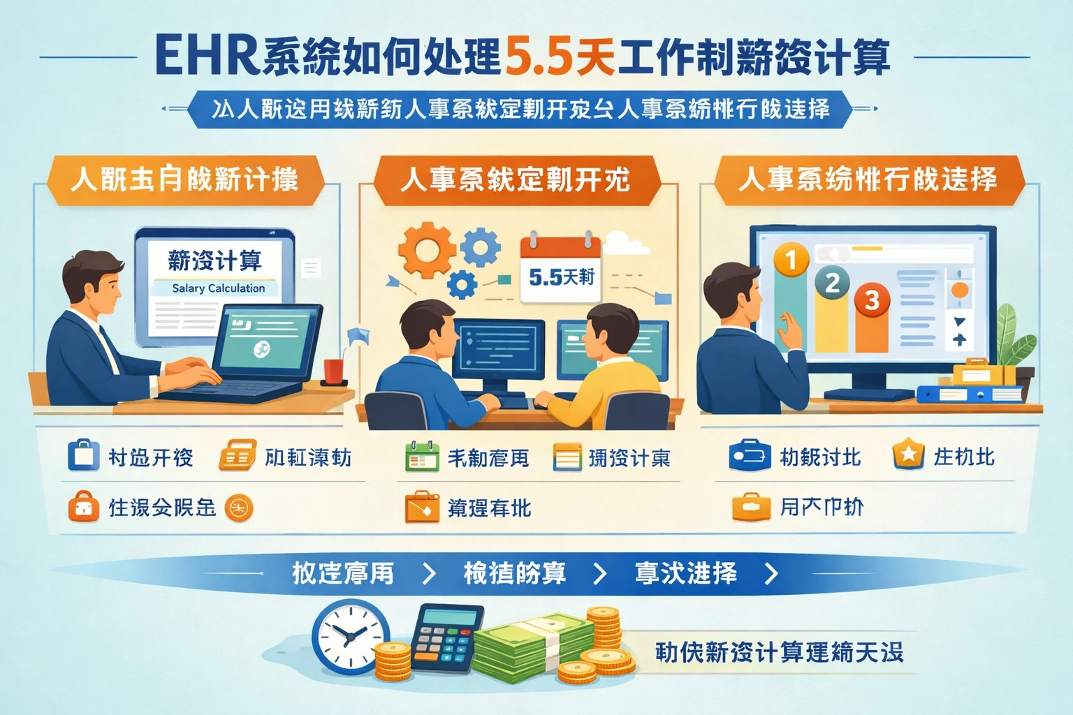 ehr系统如何处理5.5天工作制薪资计算:从入职当月核薪到人事系统定制开发与人事系统排行榜选择
