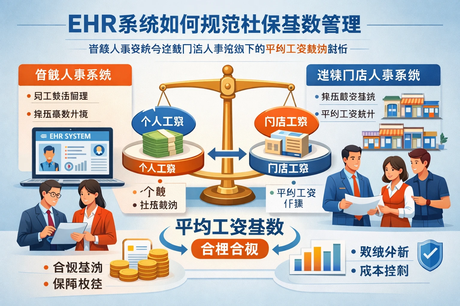 ehr系统如何规范社保基数管理：智能人事系统与连锁门店人事系统下的平均工资缴纳解析