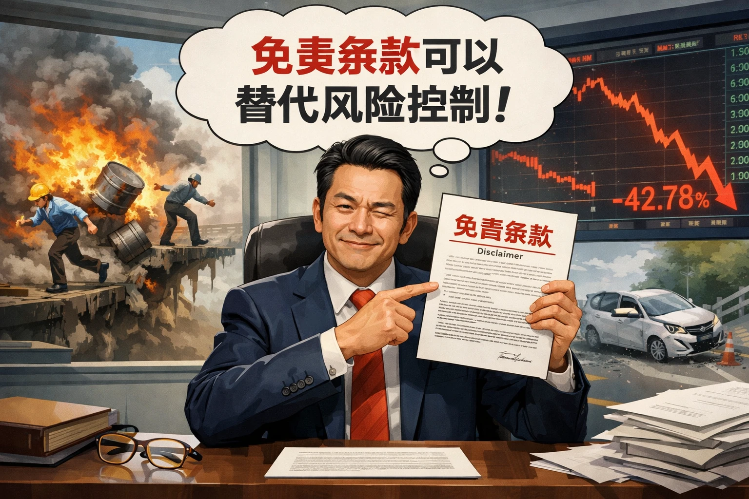 认为免责条款可以替代风险控制