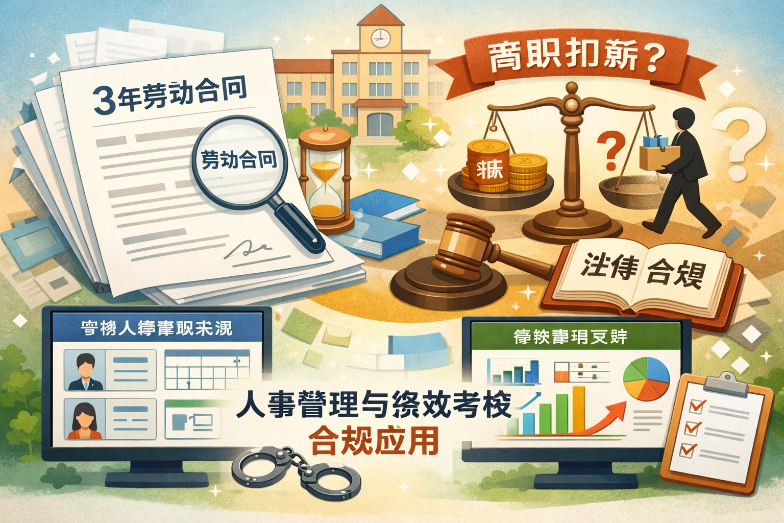 人力资源管理系统视角下，3年劳动合同、离职扣薪是否合法？兼谈学校人事管理系统与绩效管理系统的合规应用