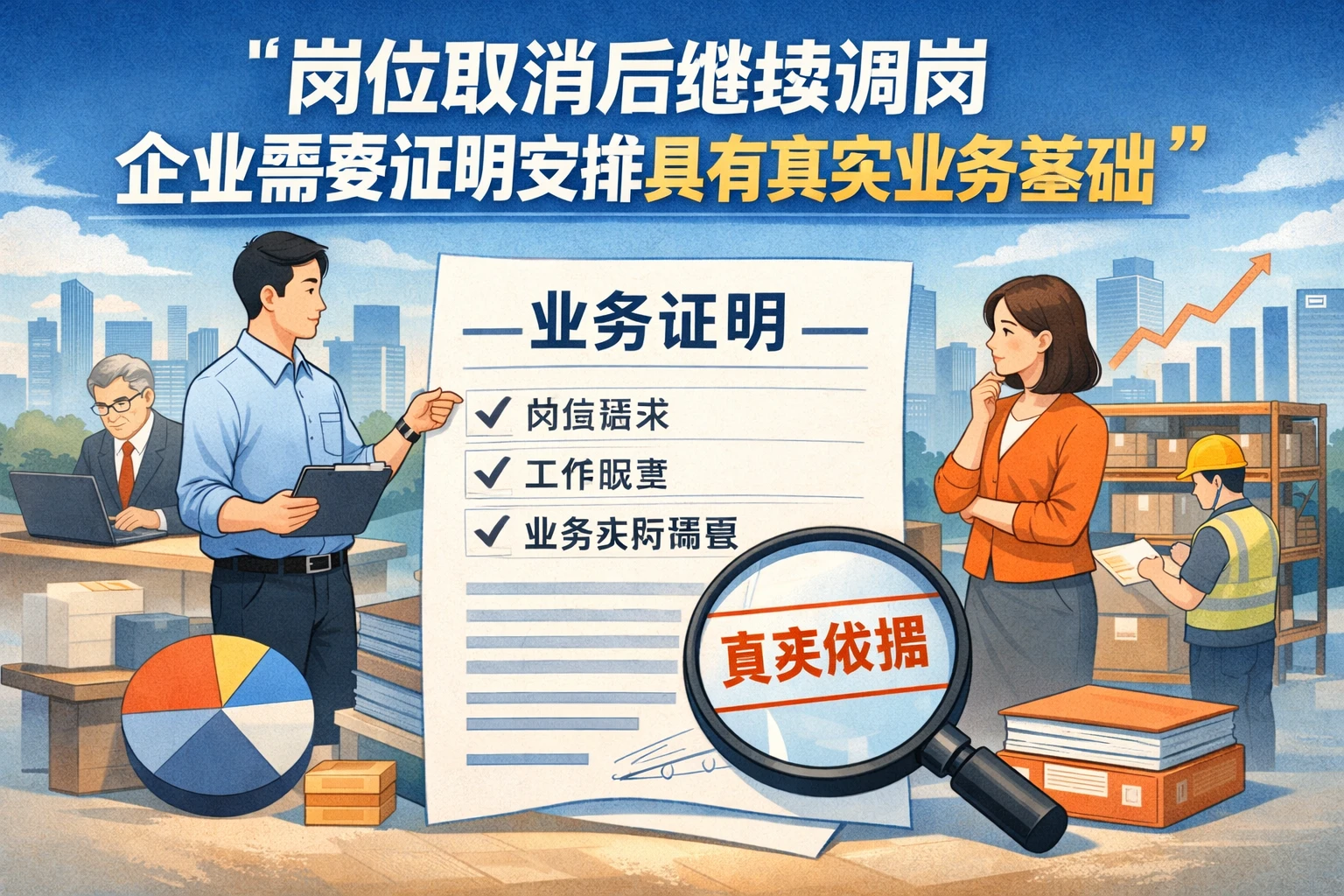 岗位取消后继续调岗，企业需要证明安排具有真实业务基础