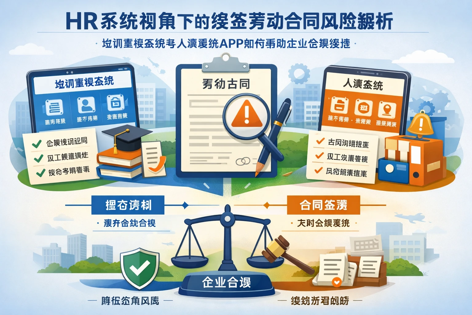 HR系统视角下的续签劳动合同风险解析：培训管理系统与人事系统APP如何帮助企业合规落地