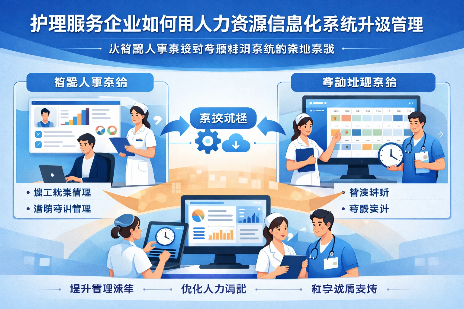 护理服务企业如何用人力资源信息化系统升级管理:从智能人事系统到考勤排班系统的落地实践