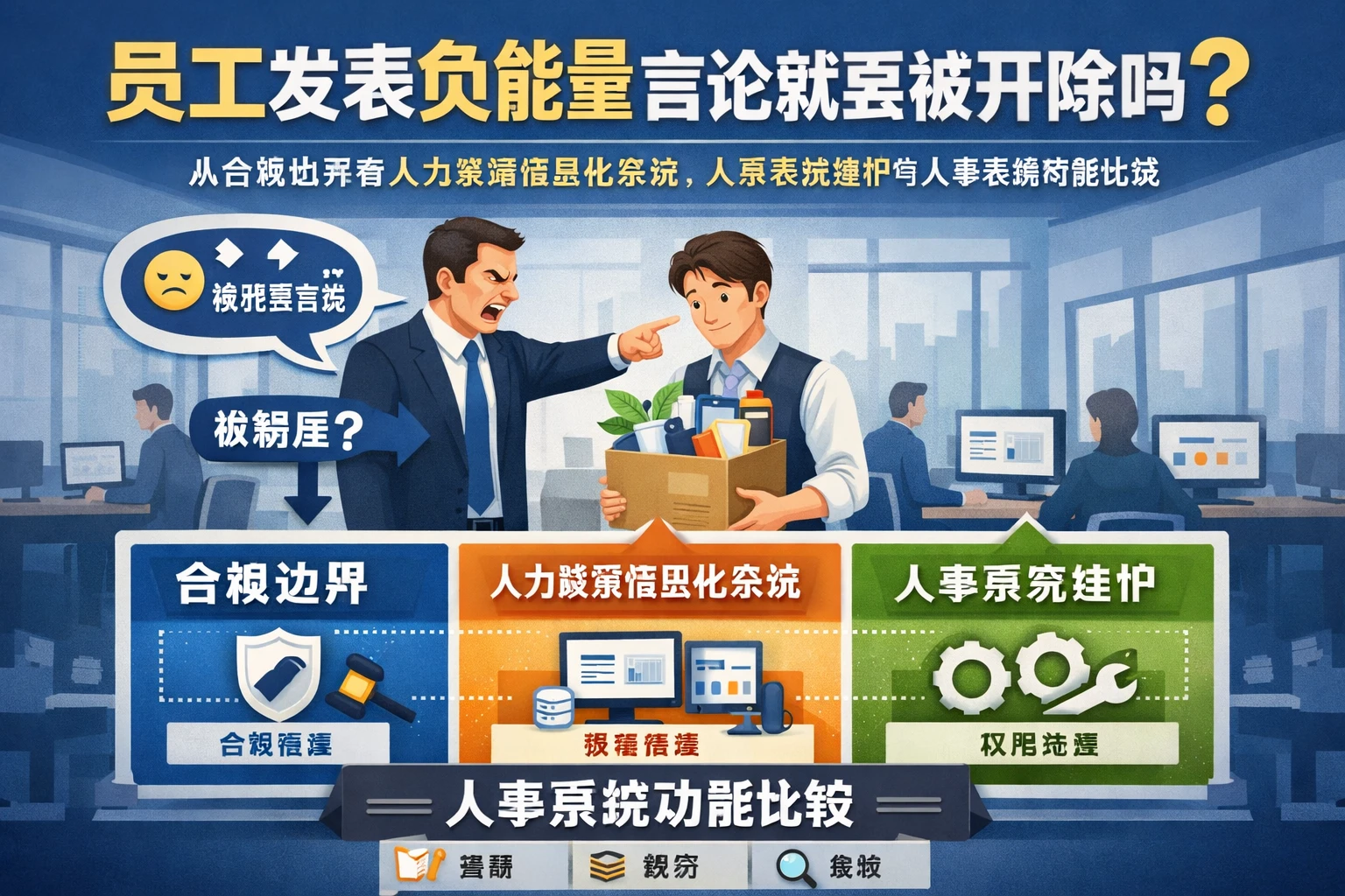 员工发表负能量言论就要被开除吗?从合规边界看人力资源信息化系统、人事系统维护与人事系统功能比较