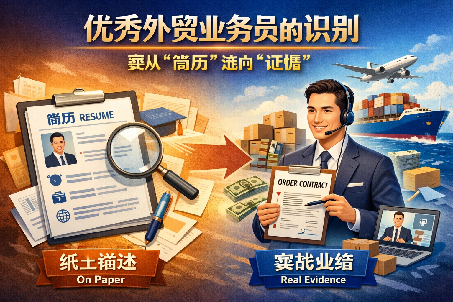 优秀外贸业务员的识别,要从“简历”走向“证据”
