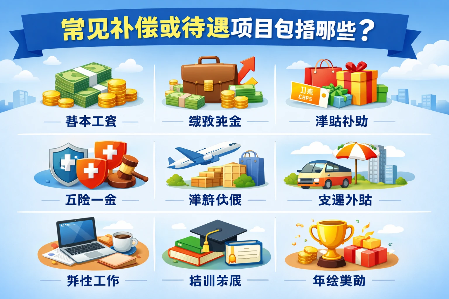 常见补偿或待遇项目包括哪些