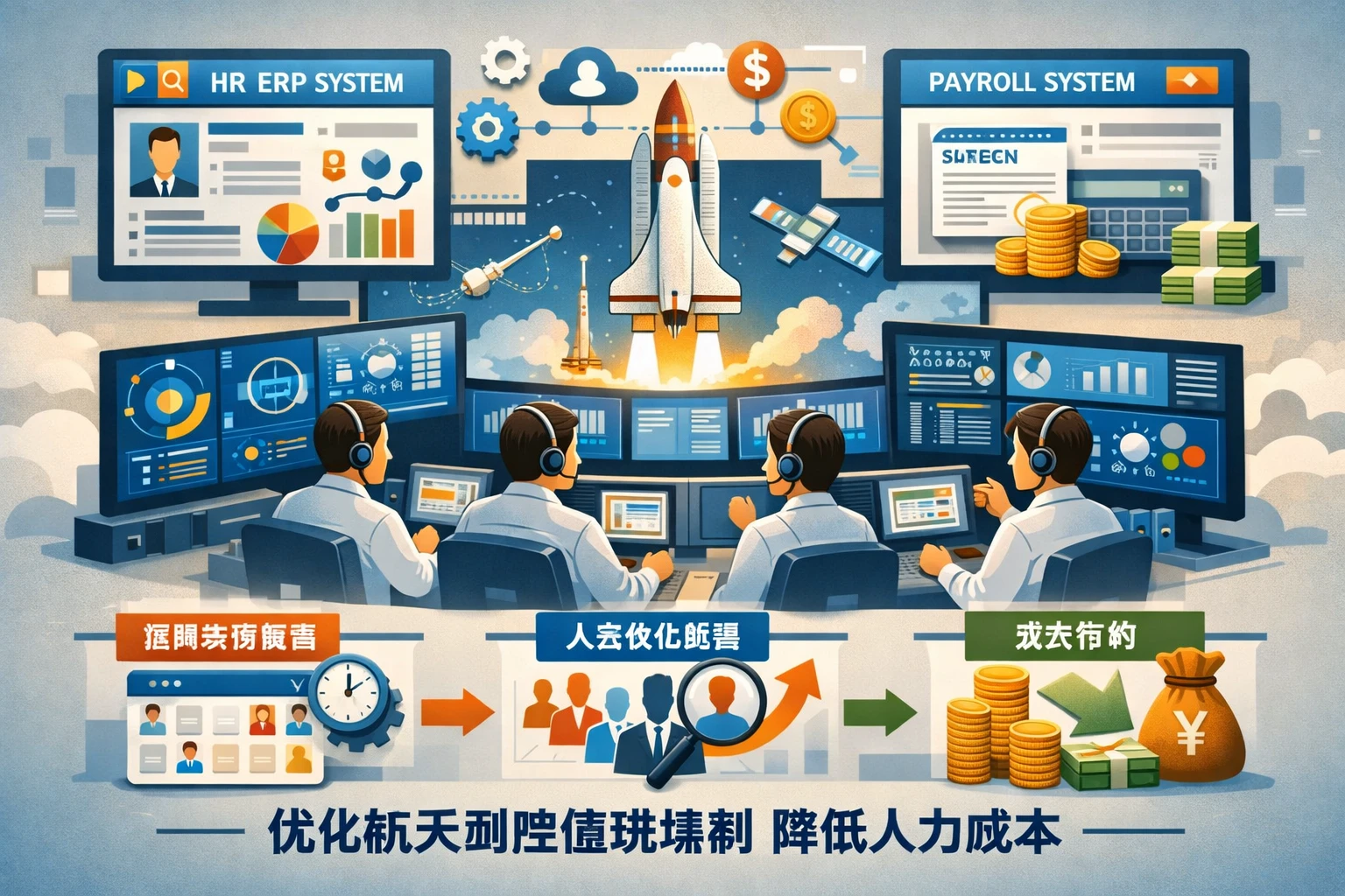 HR系统、人事ERP系统与工资管理系统如何优化航天测控值班编制,降低人力成本