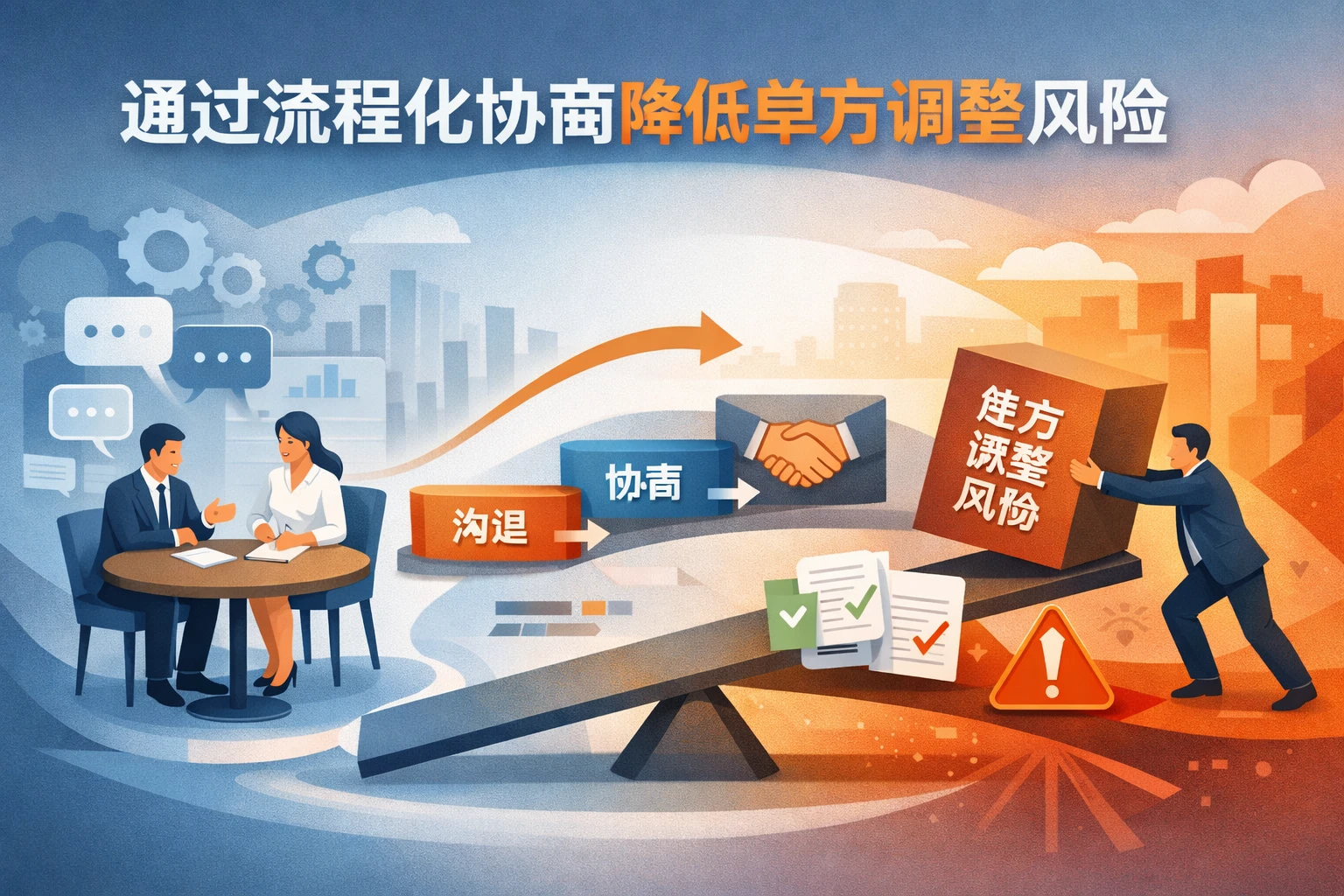 通过流程化协商降低单方调整风险