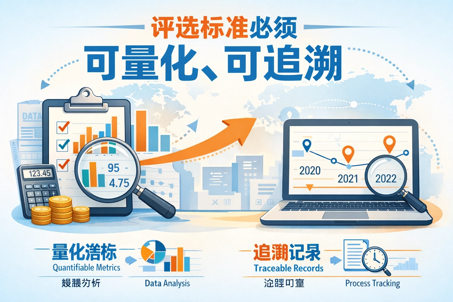 评选标准必须可量化、可追溯