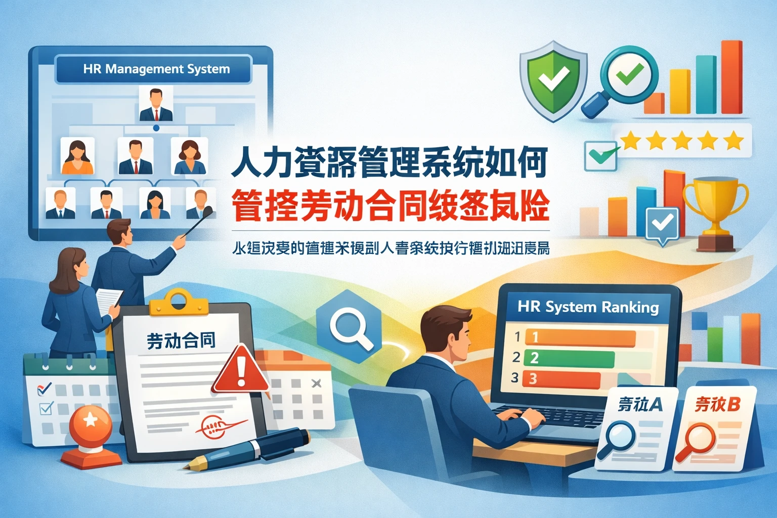 人力资源管理系统如何管控劳动合同续签风险：从组织架构管理系统到人事系统排行榜的选型思路