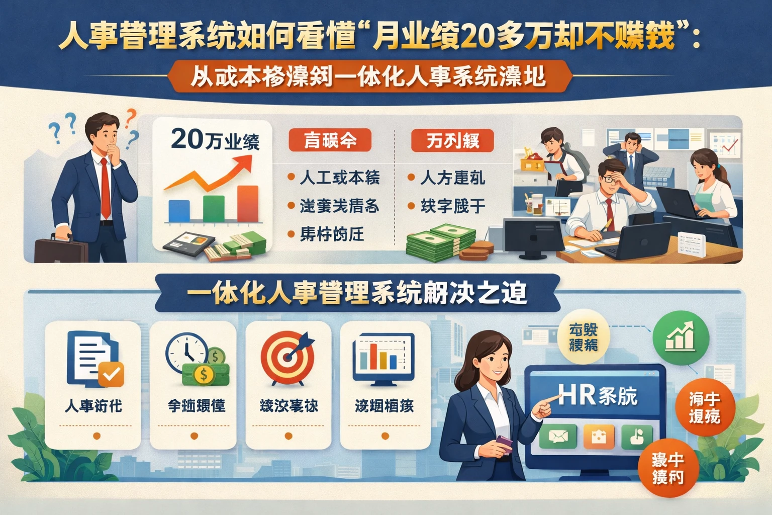 人事管理系统如何看懂“月业绩20多万却不赚钱”：从成本核算到一体化人事系统落地