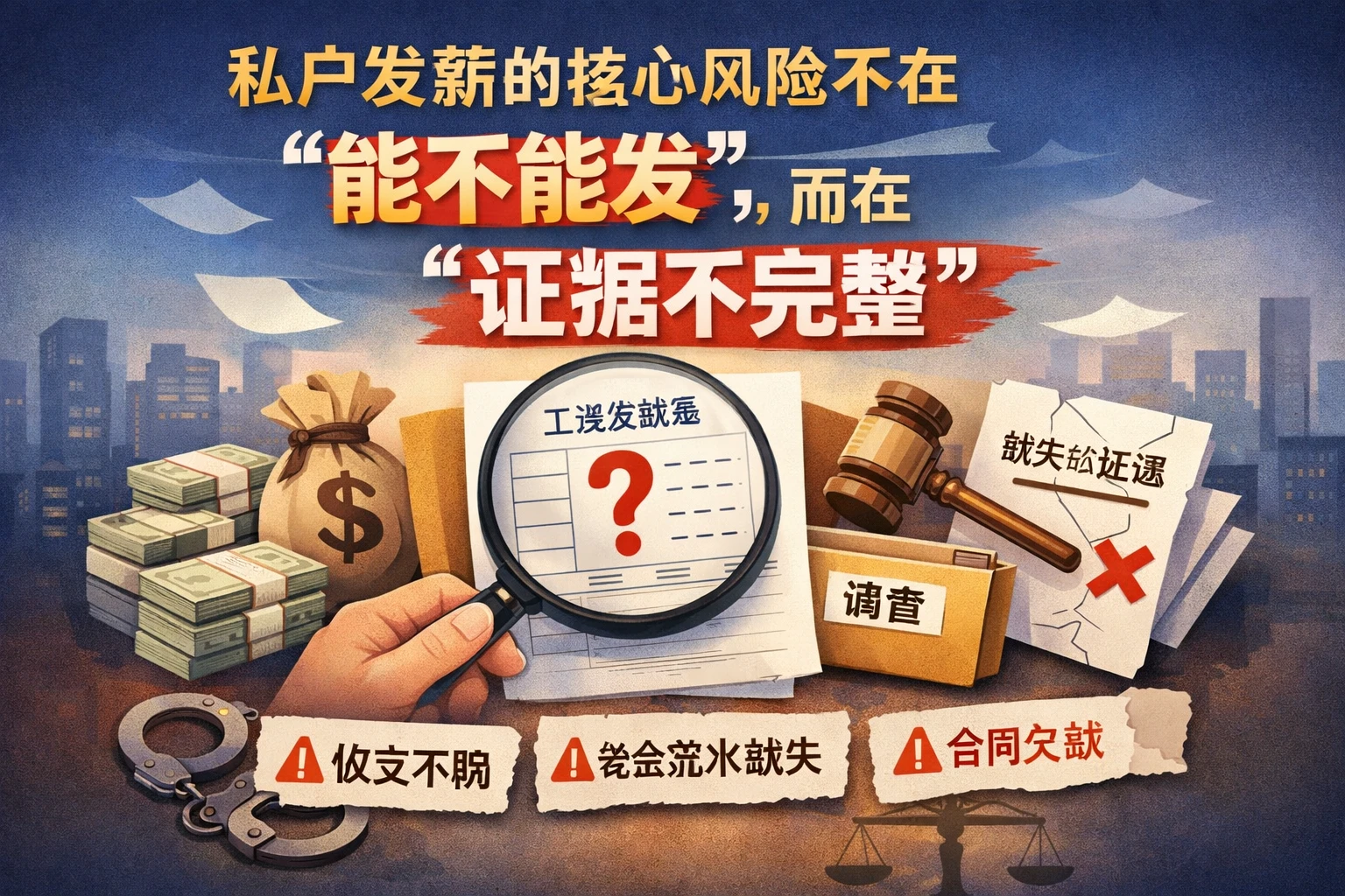 私户发薪的核心风险不在“能不能发”，而在“证据不完整”
