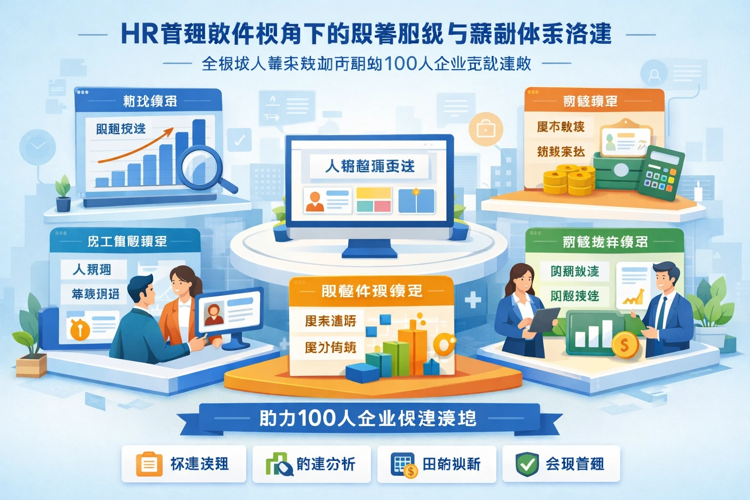 HR管理软件视角下的职等职级与薪酬体系搭建：全模块人事系统如何帮助100人企业完成落地