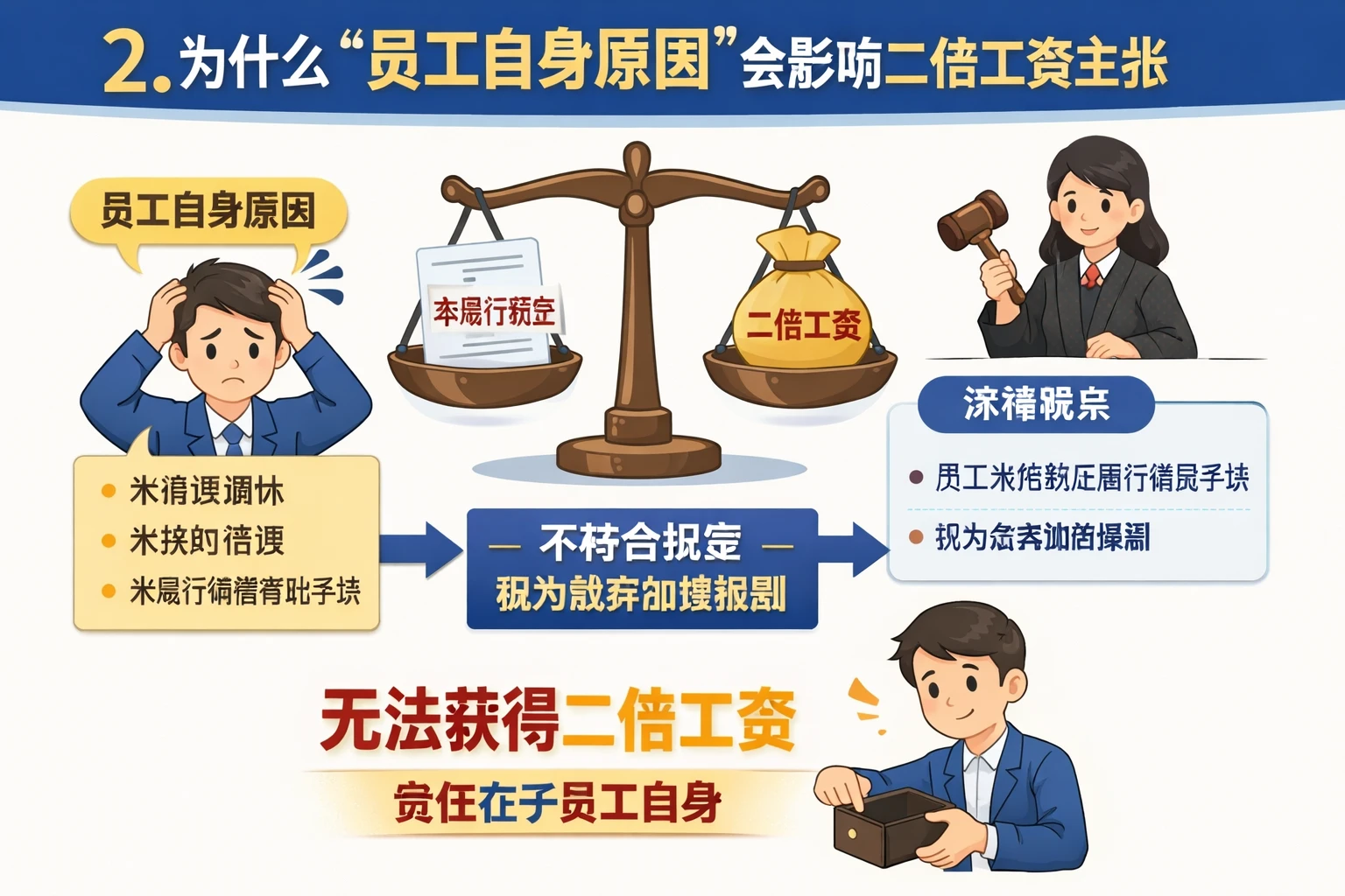 2. 为什么“员工自身原因”会影响二倍工资主张