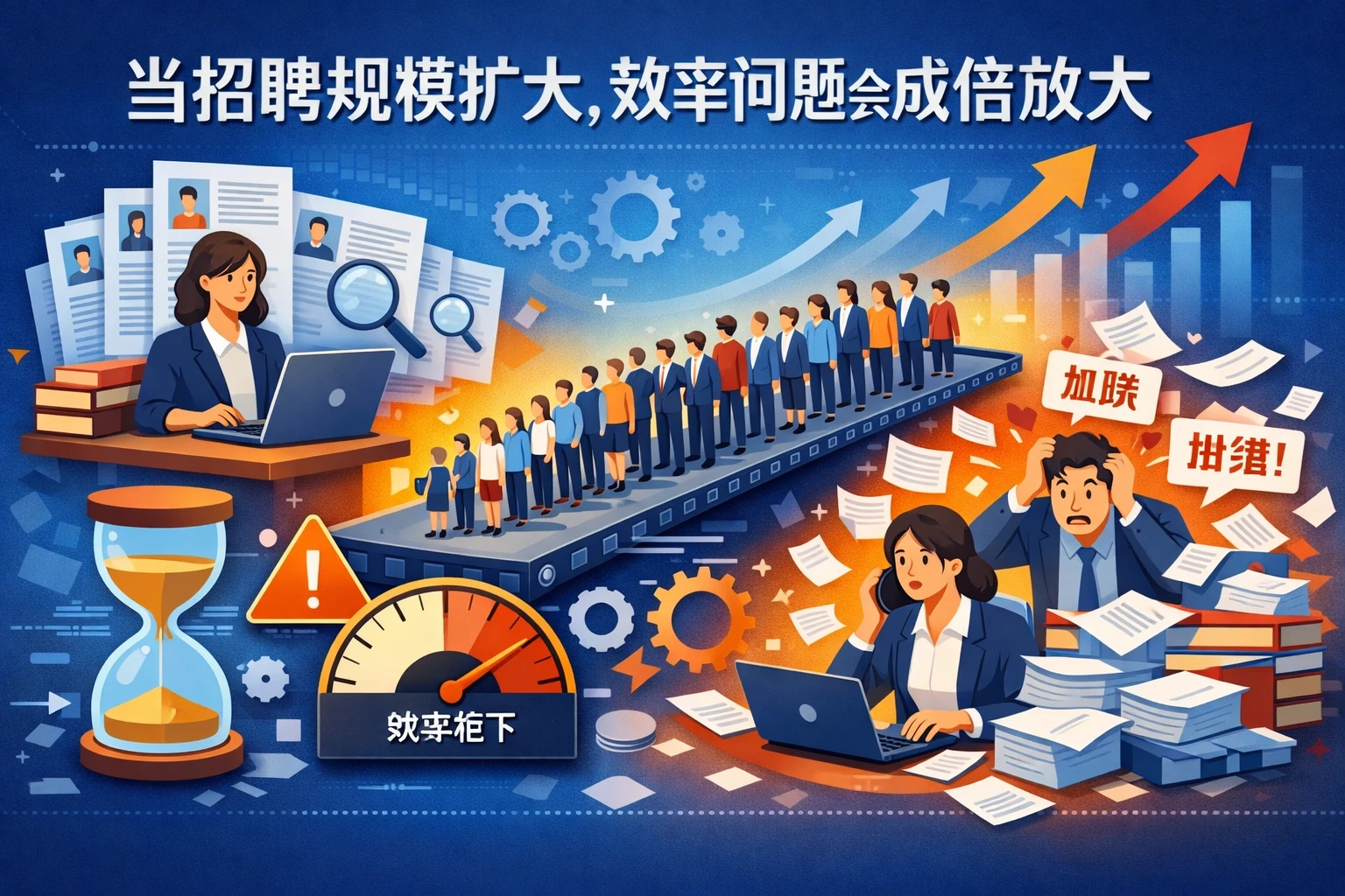 当招聘规模扩大,效率问题会成倍放大