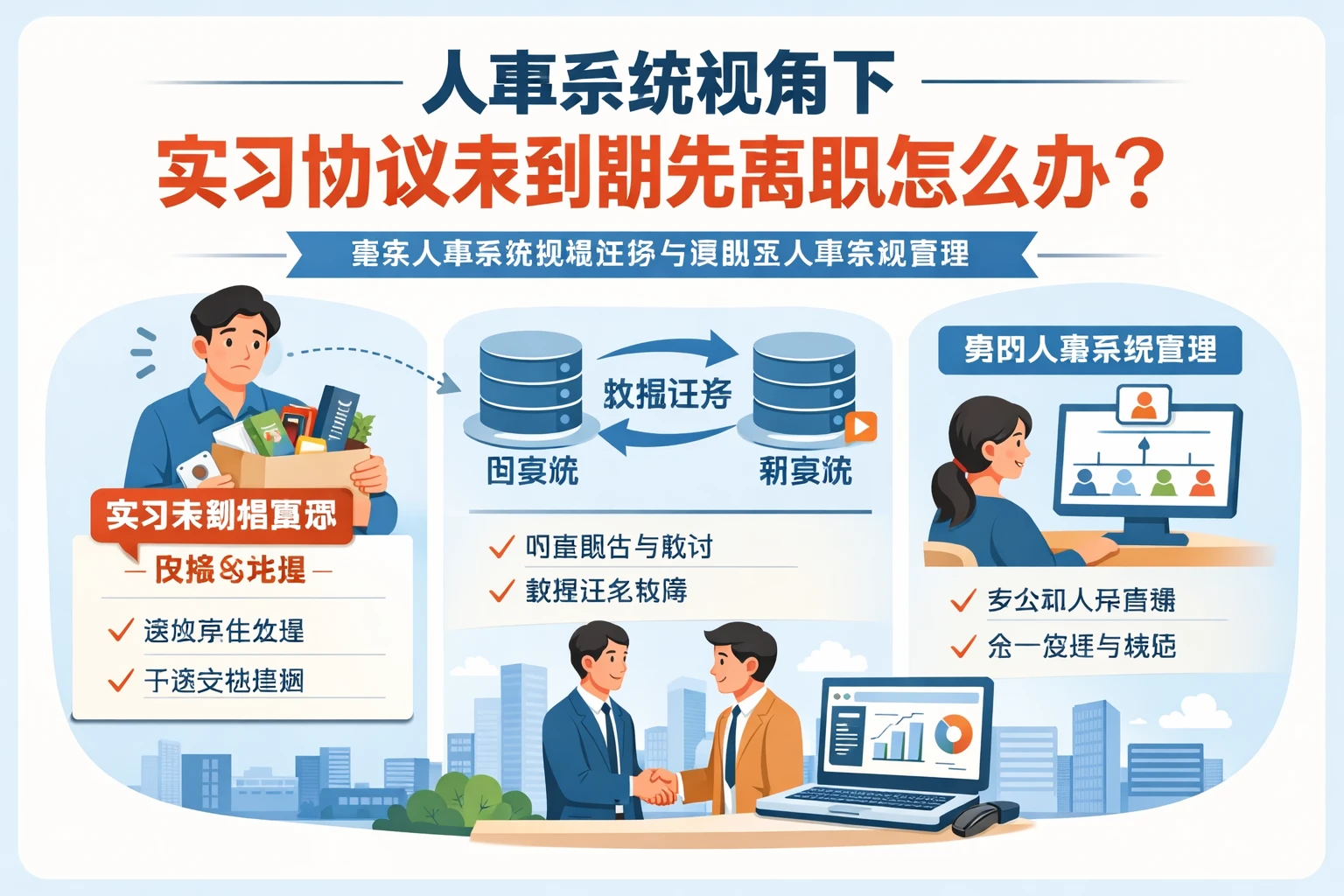 人事系统视角下，实习协议未到期先离职怎么办？兼谈人事系统数据迁移与集团型人事系统管理