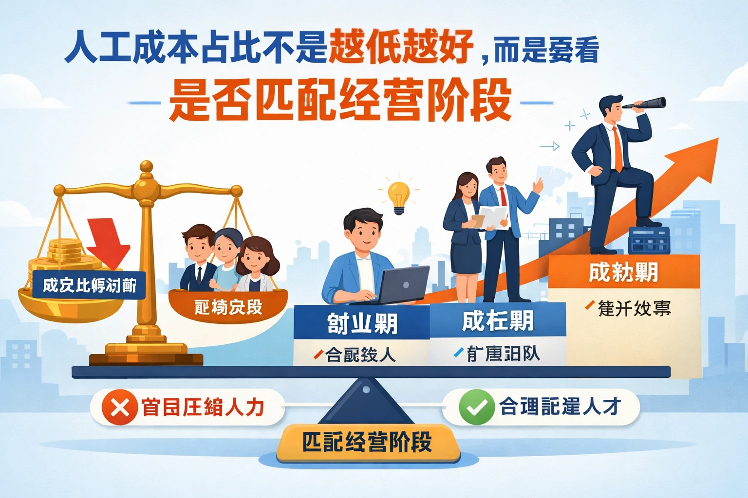 人工成本占比不是越低越好,而是要看是否匹配经营阶段