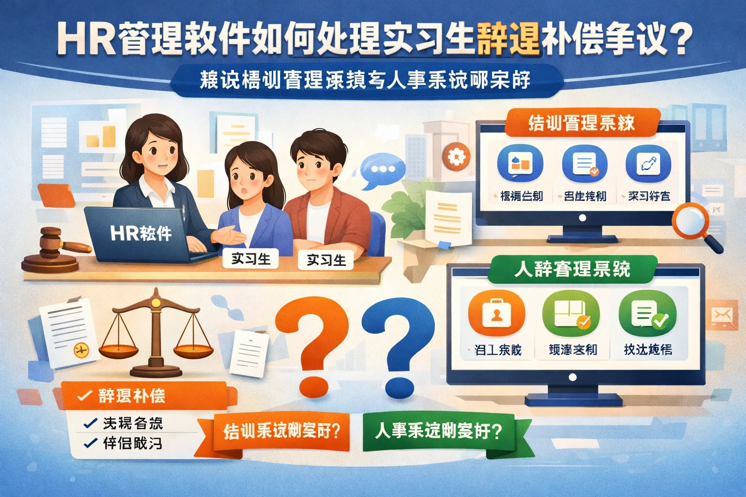 HR管理软件如何处理实习生辞退补偿争议？兼谈培训管理系统与人事系统哪家好