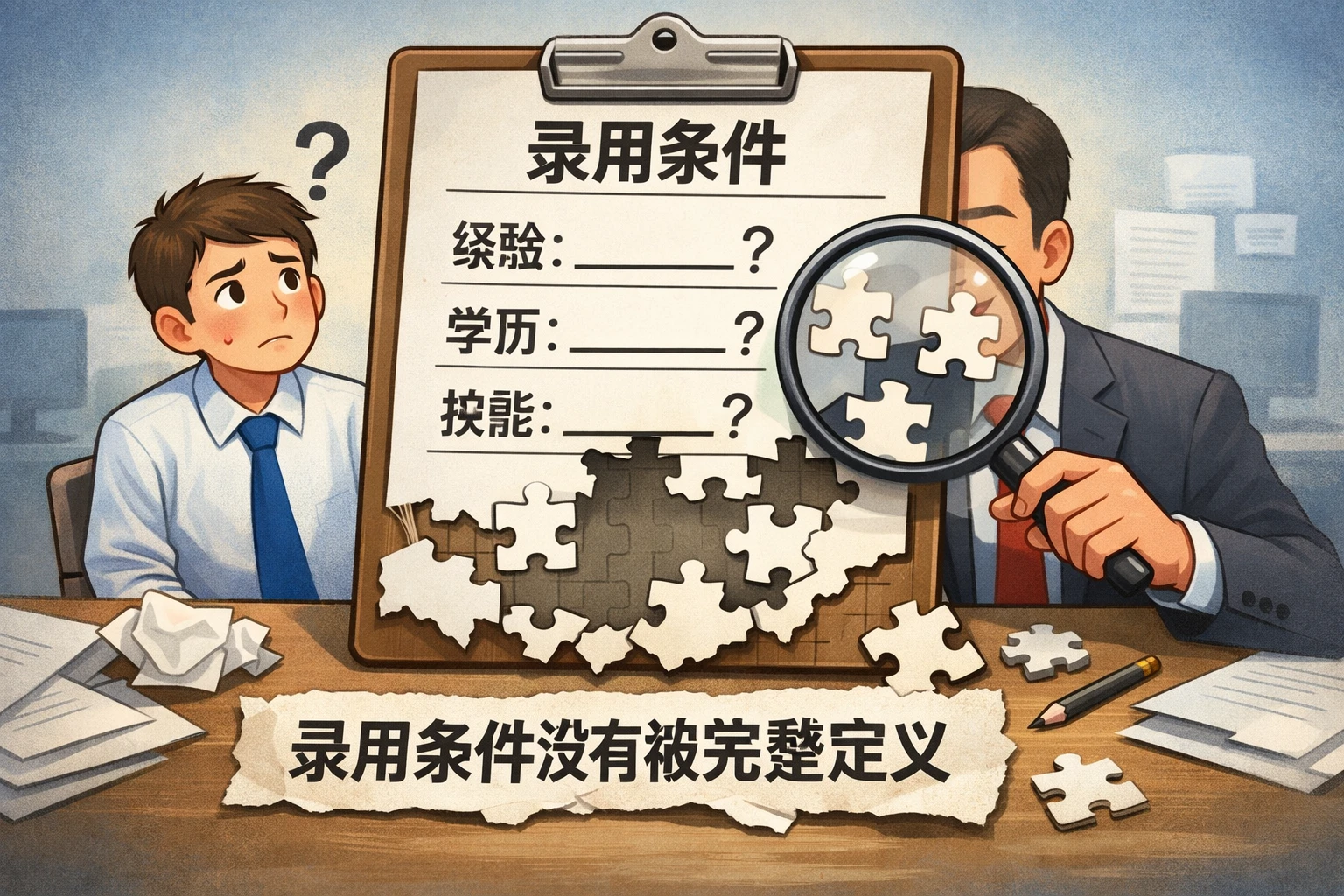 录用条件没有被完整定义