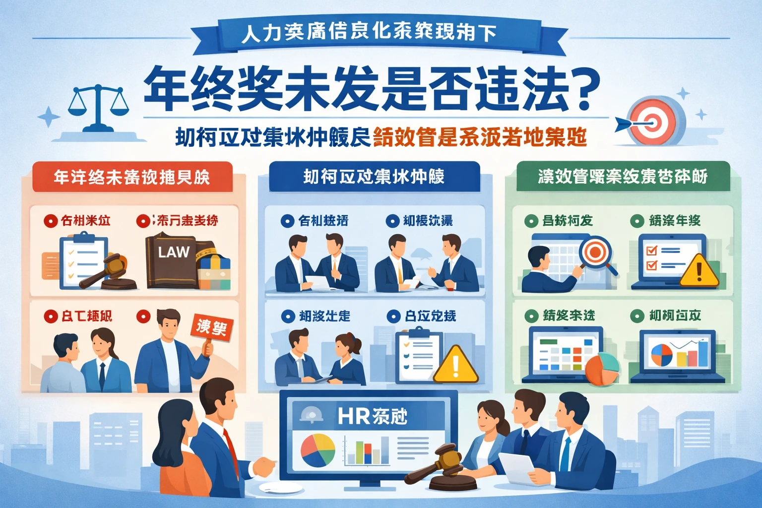 人力资源信息化系统视角下，年终奖未发是否违法、如何应对集体仲裁及绩效管理系统落地策略