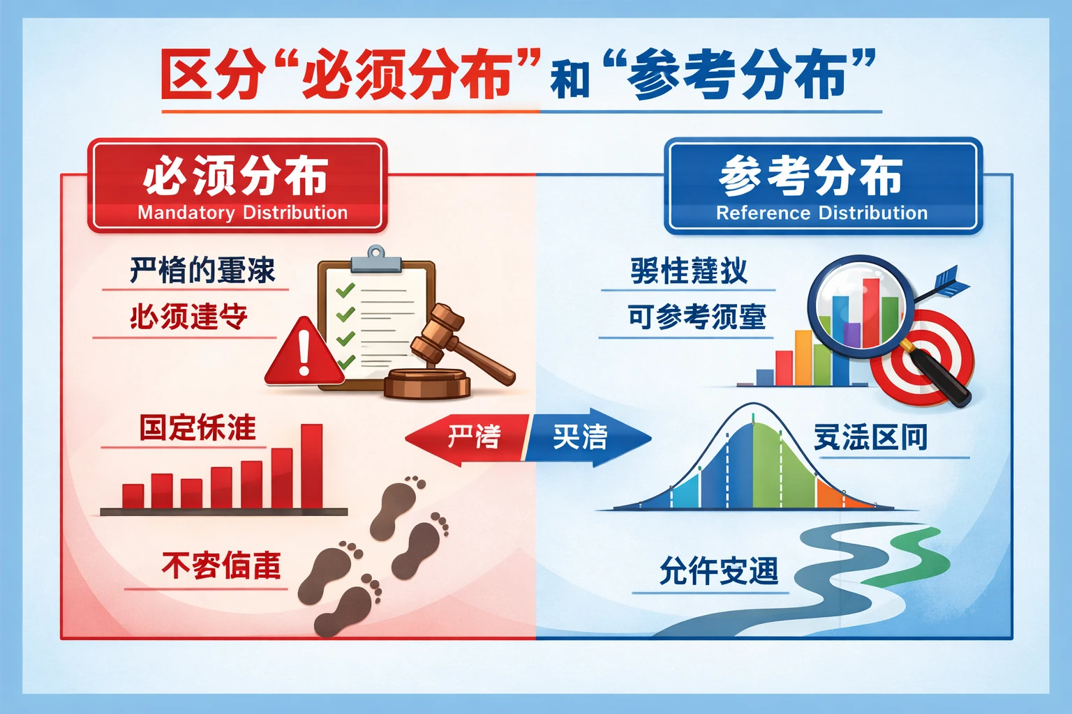 区分“必须分布”和“参考分布”