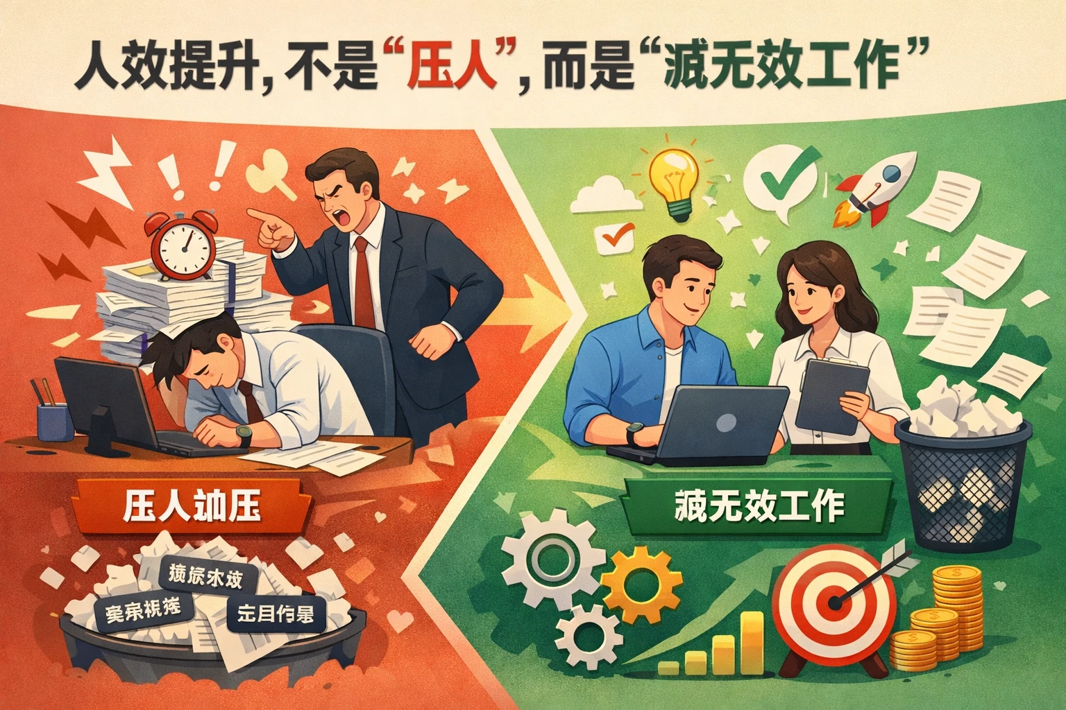 人效提升，不是“压人”，而是“减无效工作”