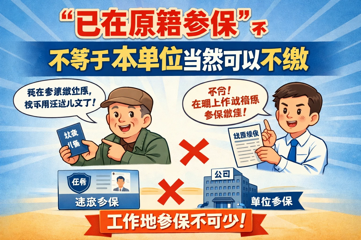 “已在原籍参保”不等于本单位当然可以不缴