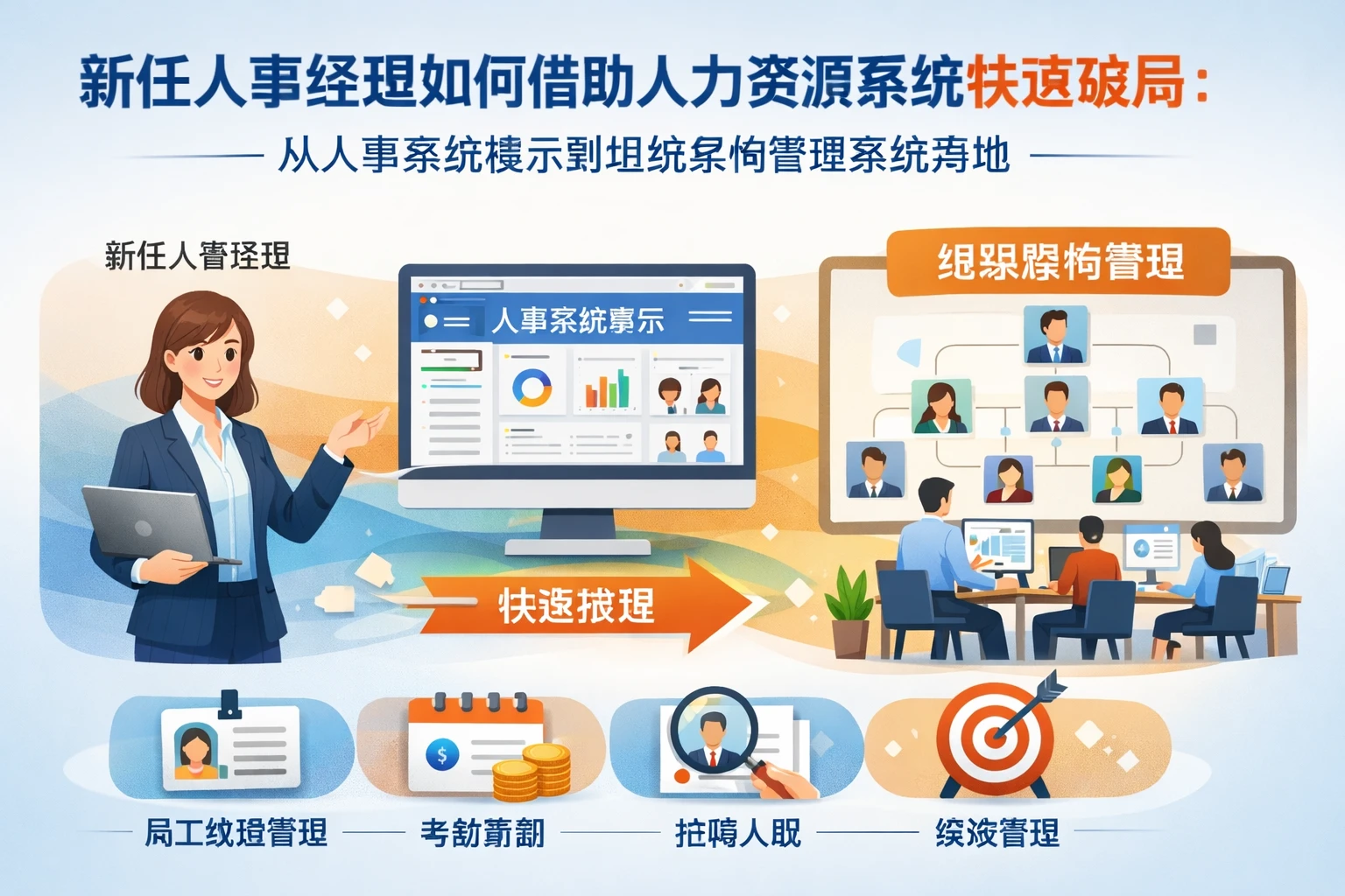 新任人事经理如何借助人力资源系统快速破局：从人事系统演示到组织架构管理系统落地