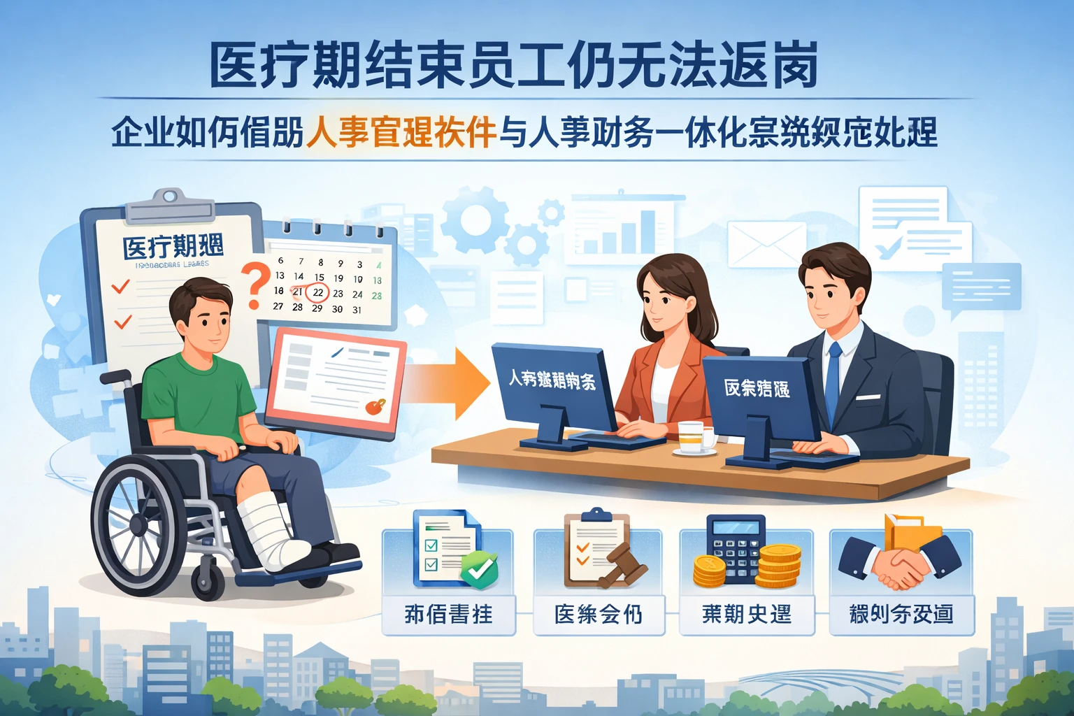 医疗期结束员工仍无法返岗，企业如何借助人事管理软件与人事财务一体化系统规范处理