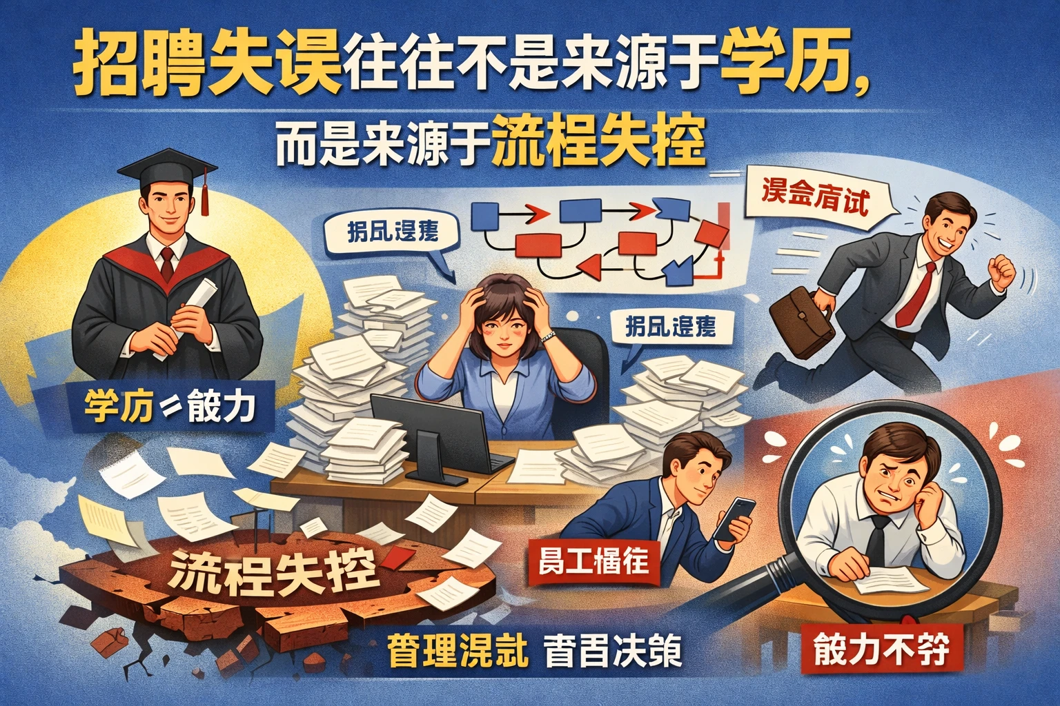 招聘失误往往不是来源于学历,而是来源于流程失控