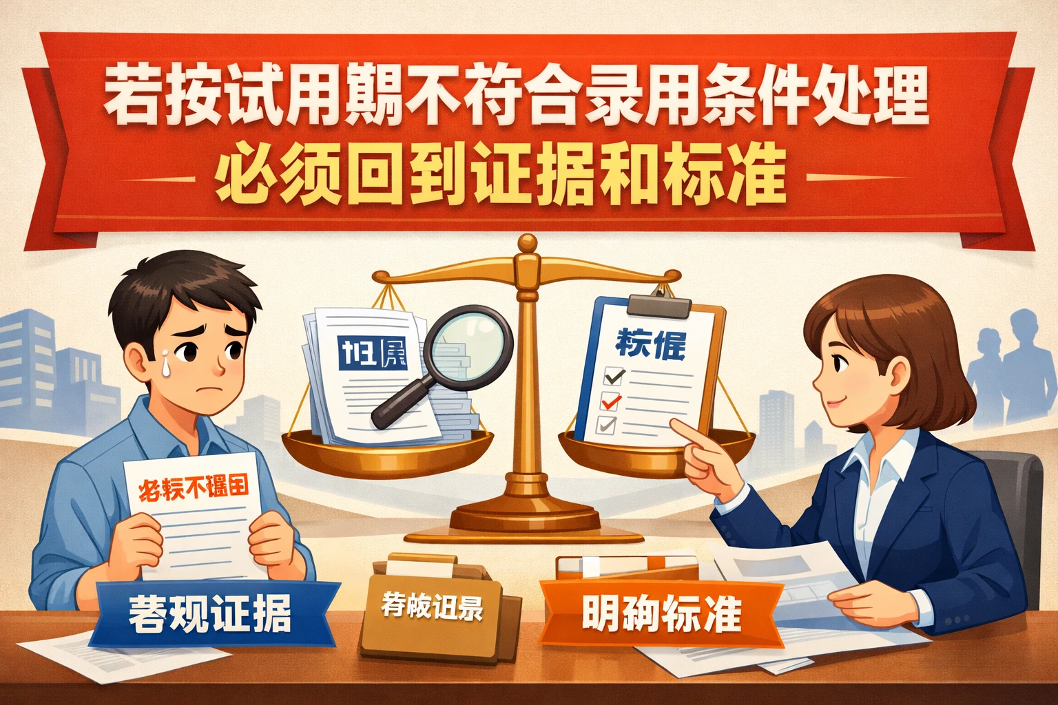 若按试用期不符合录用条件处理，必须回到证据和标准