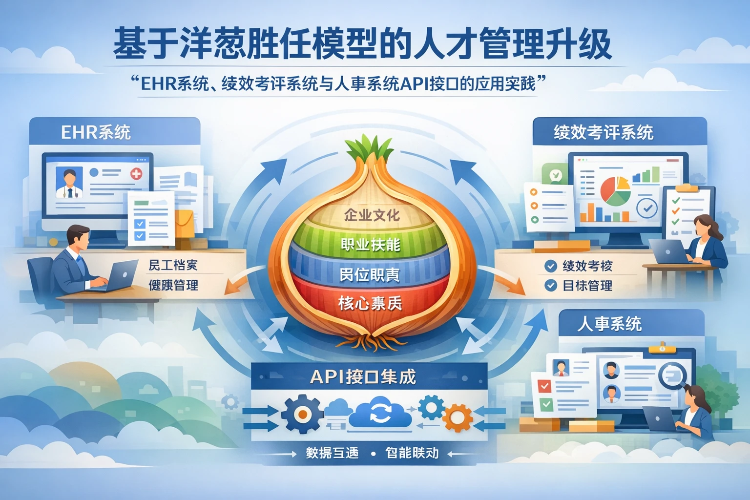 基于洋葱胜任模型的人才管理升级：ehr系统、绩效考评系统与人事系统API接口的应用实践