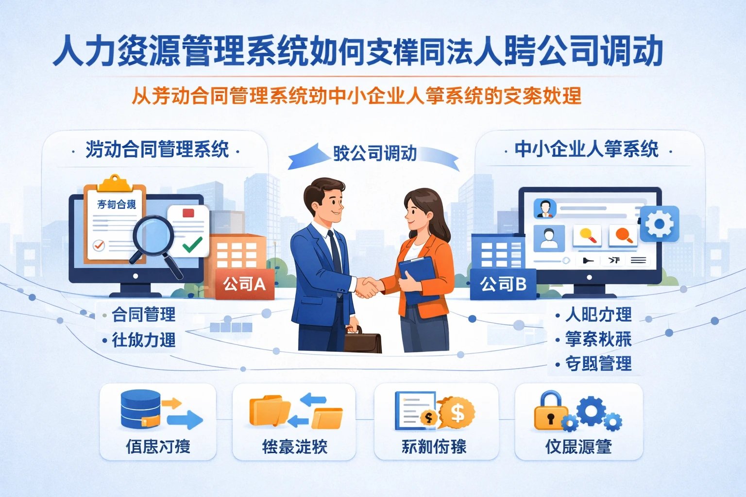 人力资源管理系统如何支撑同法人跨公司调动:从劳动合同管理系统到中小企业人事系统的实务处理