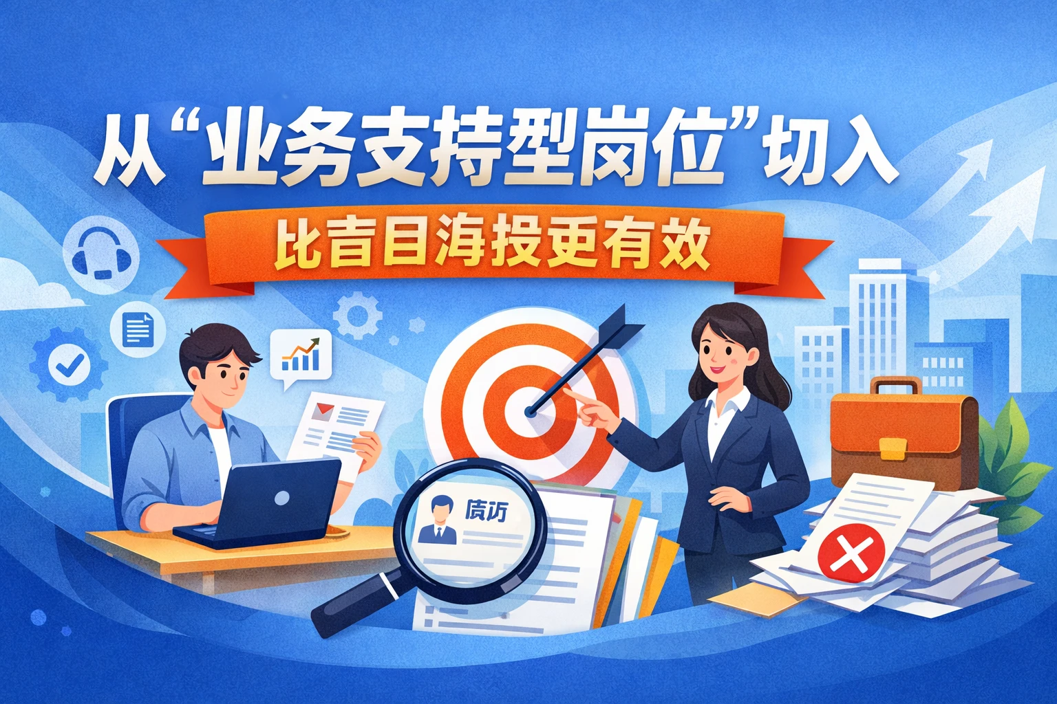 从“业务支持型岗位”切入，比盲目海投更有效