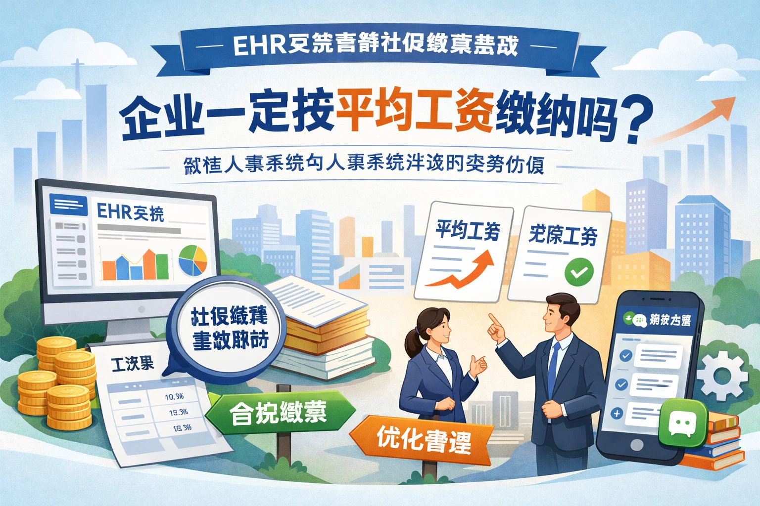 ehr系统视角下解析社保缴费基数：企业一定按平均工资缴纳吗？微信人事系统与人事系统升级的实务价值