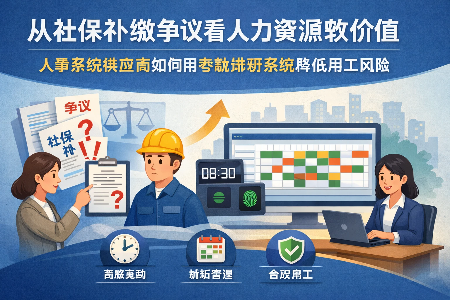 从社保补缴争议看人力资源软件价值:人事系统供应商如何用考勤排班系统降低用工风险